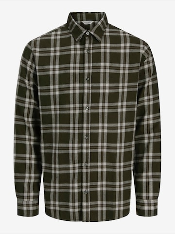 JJ Rebel Comfort fit Button Up Shirt 'JREBJETT' in Green: front