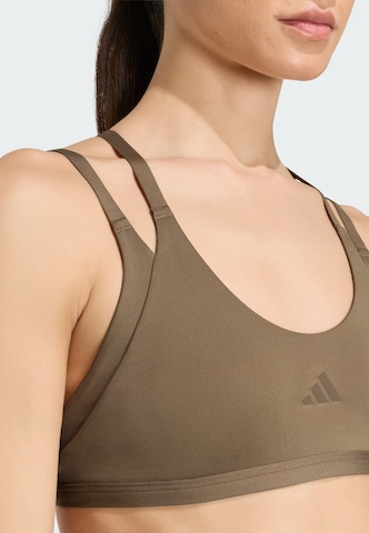 zaļš ADIDAS PERFORMANCE Bezvīļu Sporta krūšturis 'Optime Workout'