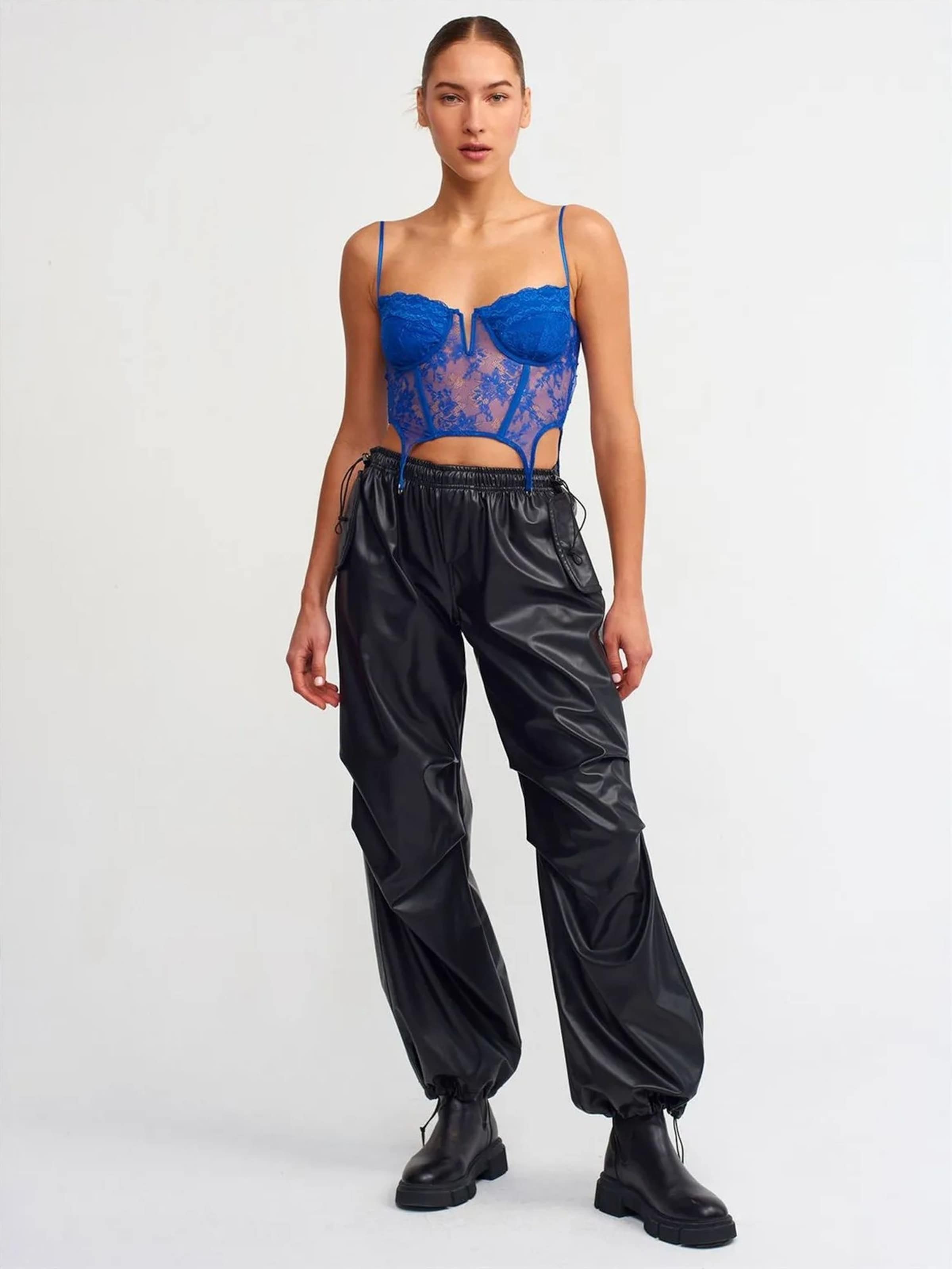 Loosefit Pantalon Dilvin en noir