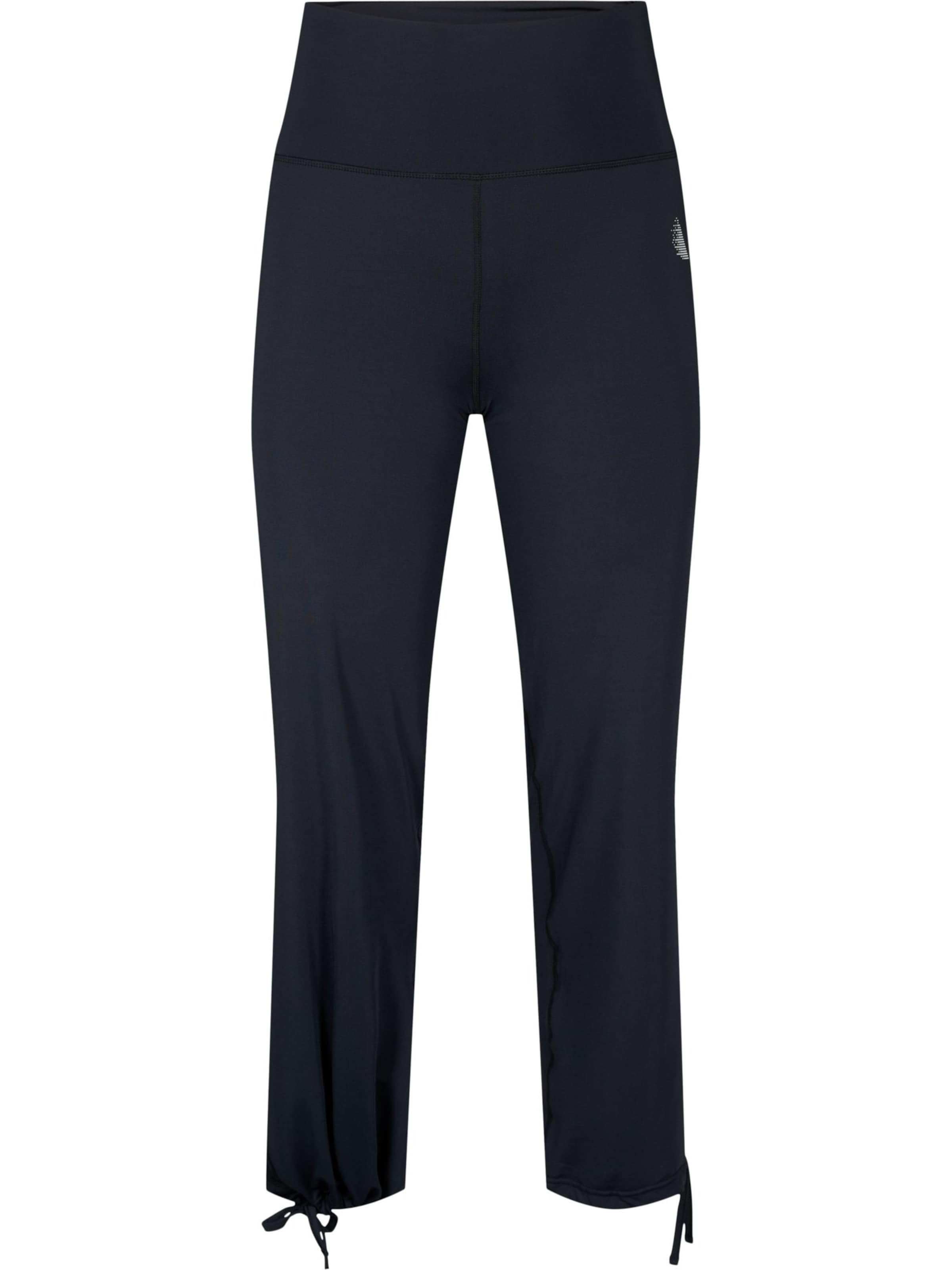 Active by ZizziTapered Hlače 'Auni' - crna boja: prednji dio