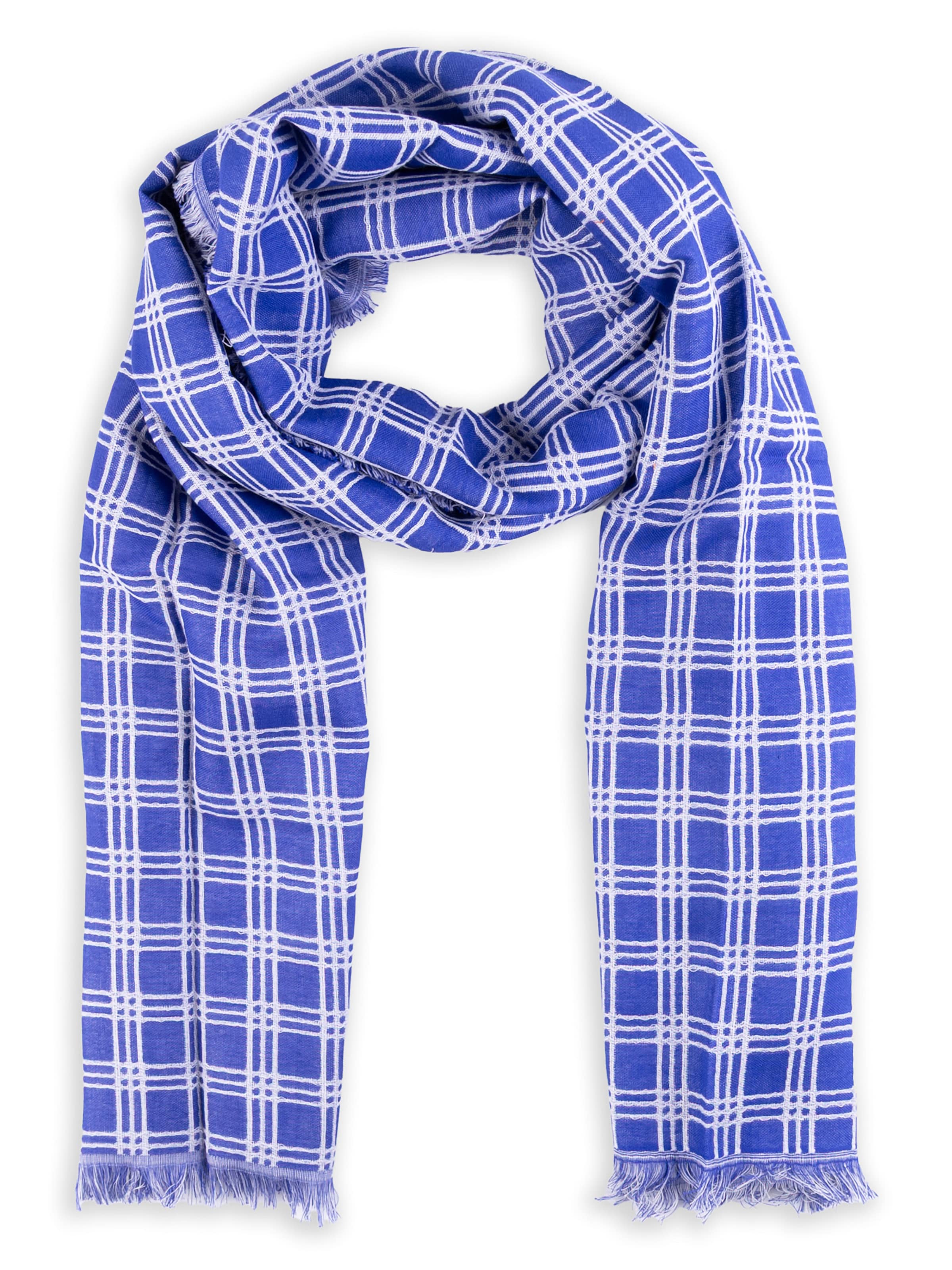 Passigatti Wrap 'Karoschal' in Blue: front