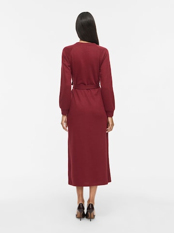 VILA Knit dress 'VIEMMY' in Red