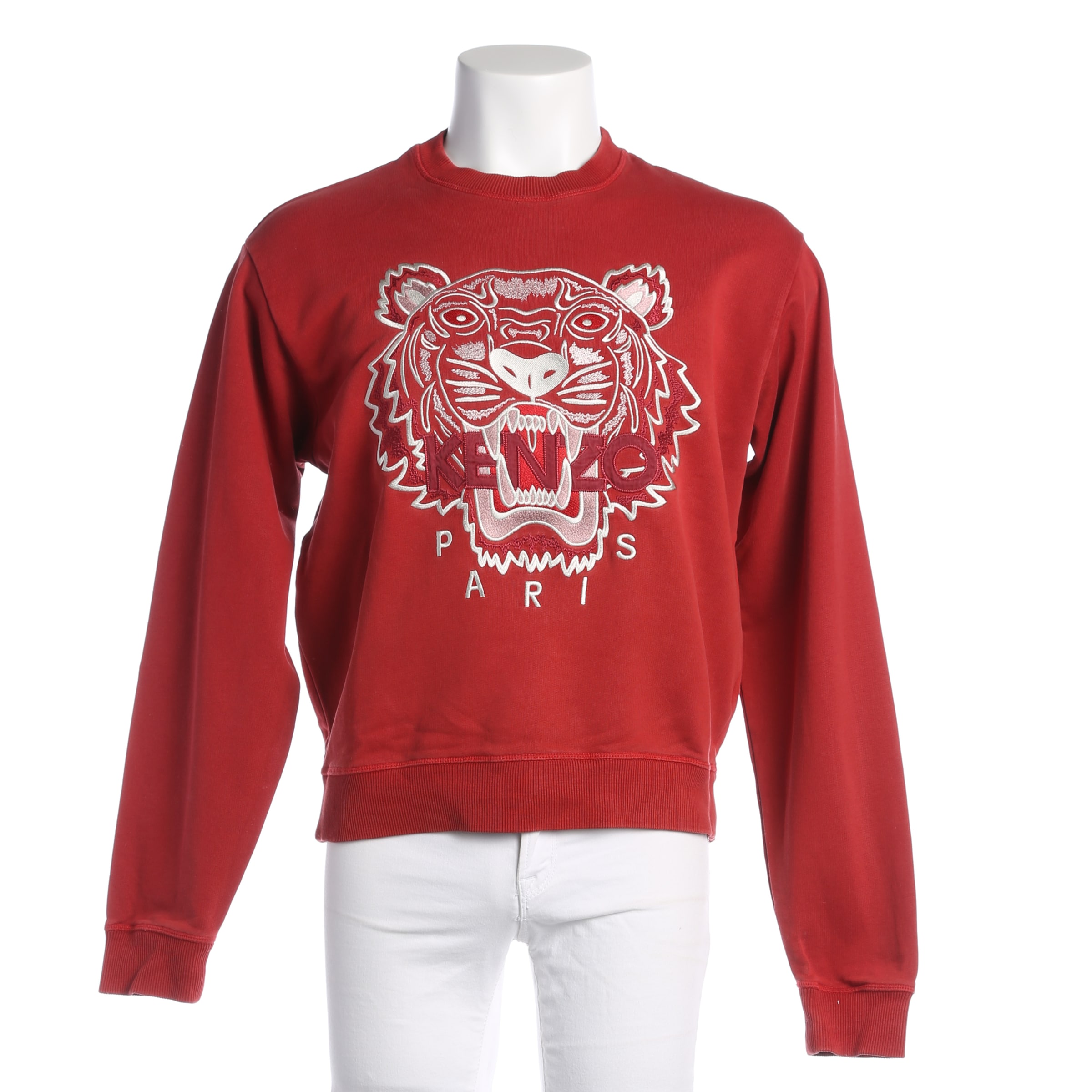 KENZO Sweatshirt & Zip-Up Hoodie in S in Red: front