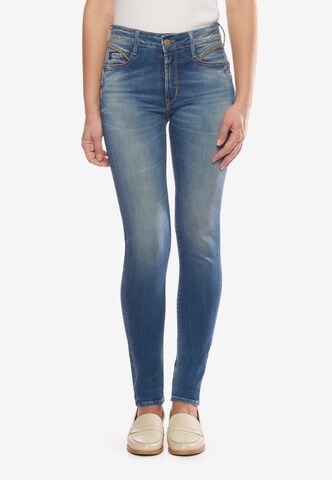 Le Temps Des Cerises Slimfit Jeanshose in Blau: predná strana