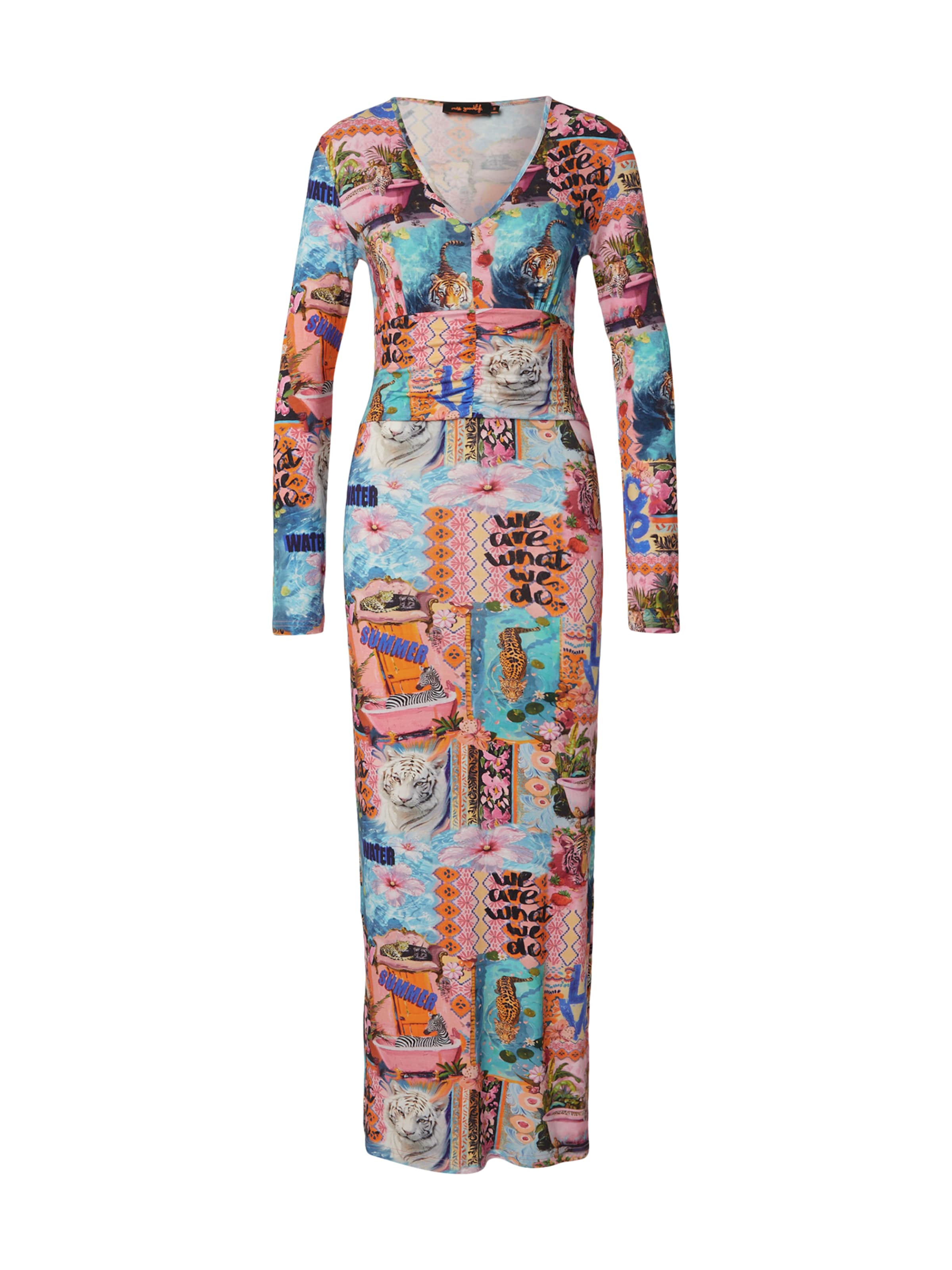 miss goodlife Jurk 'Tiger's Dream' in Gemengde kleuren: voorkant