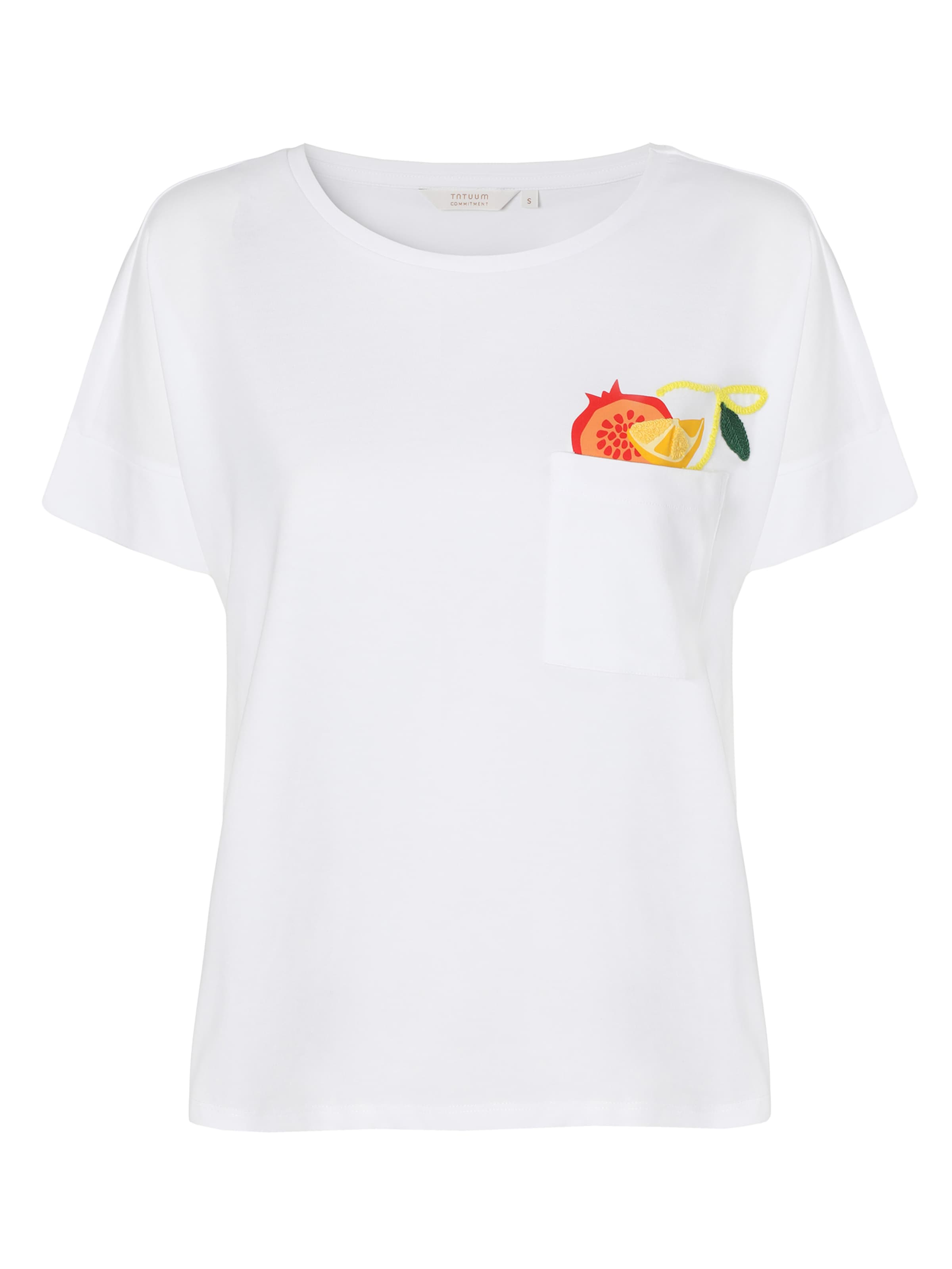 TATUUM T-Shirt 'Monki' in Weiß: Vorderseite