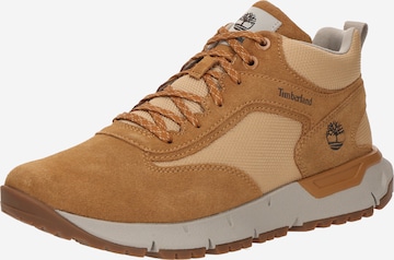 Baskets hautes TIMBERLAND en marron : devant