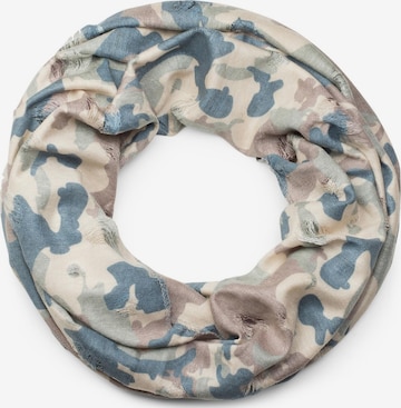 styleBREAKER Schlauchschal 'Destroyed Loop mit Camouflage Muster' in Braun: Vorderseite