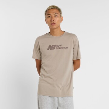 new balance Shirt 'Heathertech Linear' in Grey: front