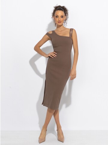 JIORO Dress 'ESSENTIALS' in Brown