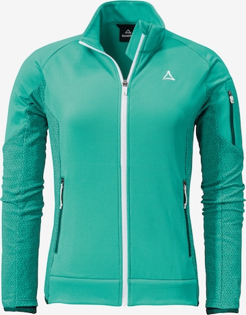 Veste en polaire fonctionnelle Schöffel en vert : devant