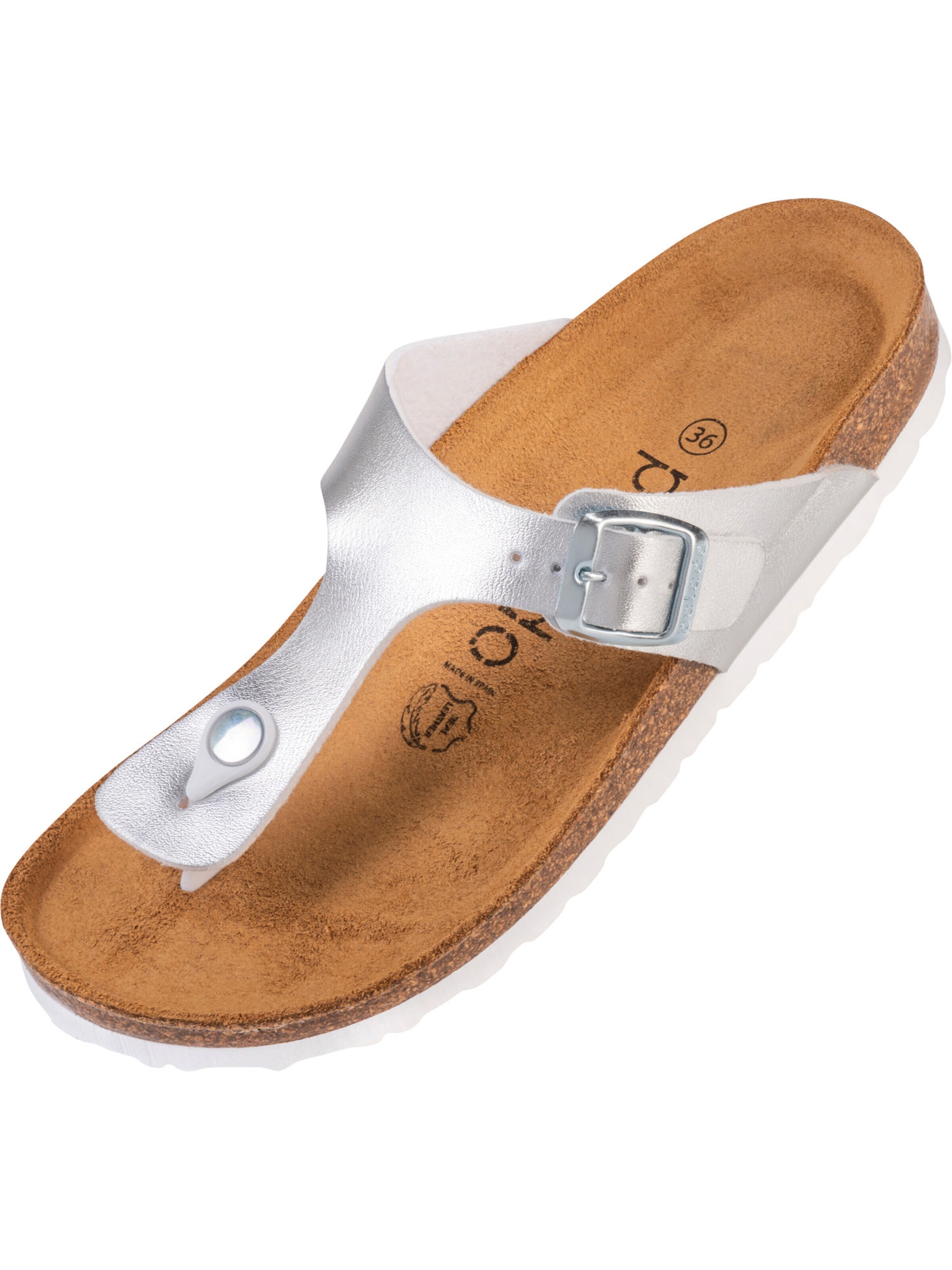 Palado Teenslipper 'Kos Metallic' in Zilver: voorkant