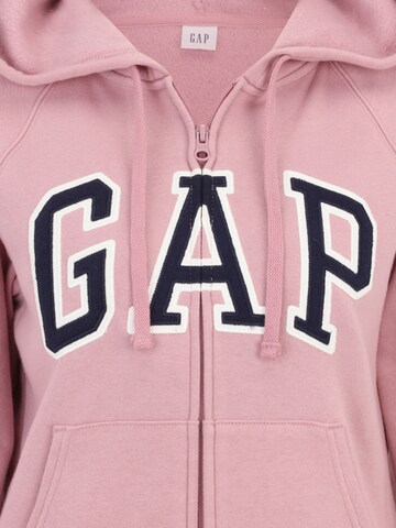 Gap Petite - Sudadera con cremallera 'HERITAGE' en rosa