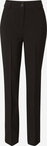 modström Regular Trousers with creases 'Gale' in Black: front