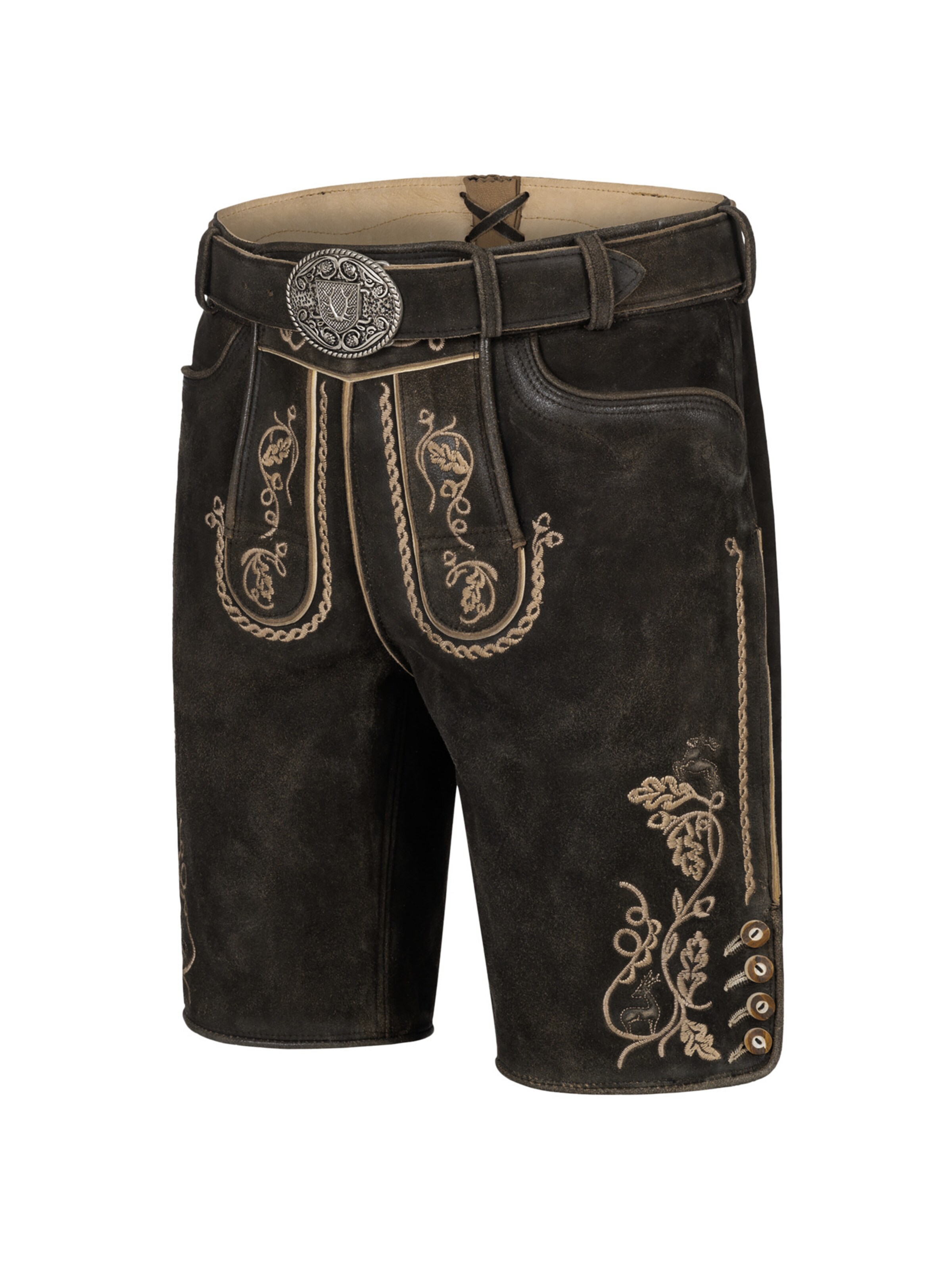 Krüger Buam Regular Klederdracht broek 'Orlando' in Bruin