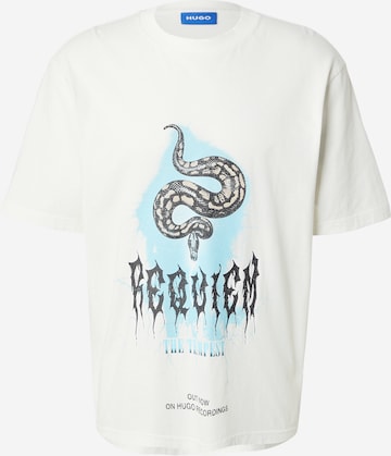 T-Shirt 'Noctornix' HUGO en blanc : devant