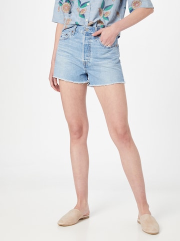 LEVI'S ® Regular Jeans 'Ribcage Short' in Blauw: voorkant
