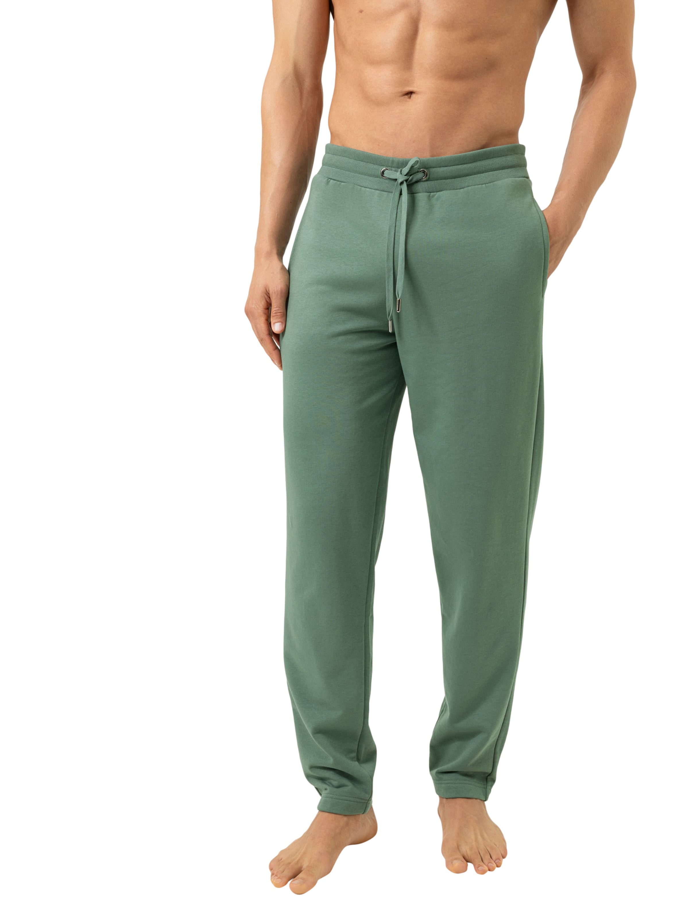 Mey Regular Hose 'Terry Essentials' in Grün: Vorderseite