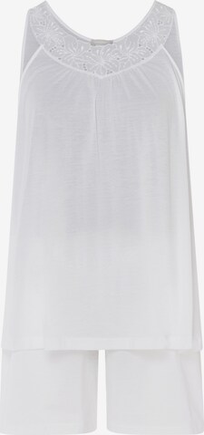 Hanro Short Pajama Set ' Klara ' in White: front