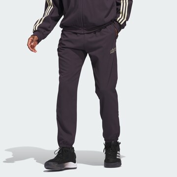 ADIDAS PERFORMANCE Tapered Sports trousers in Black: front