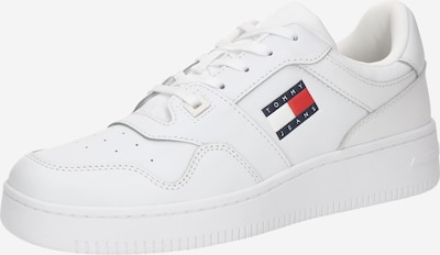 40 dydžio Sportbačiai be auliuko iš Tommy Jeans, spalva – tamsiai mėlyna jūros spalva / raudona / balta, Prekių apžvalga