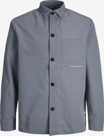 R.D.D. ROYAL DENIM DIVISION Comfort fit Button Up Shirt in Blue: front