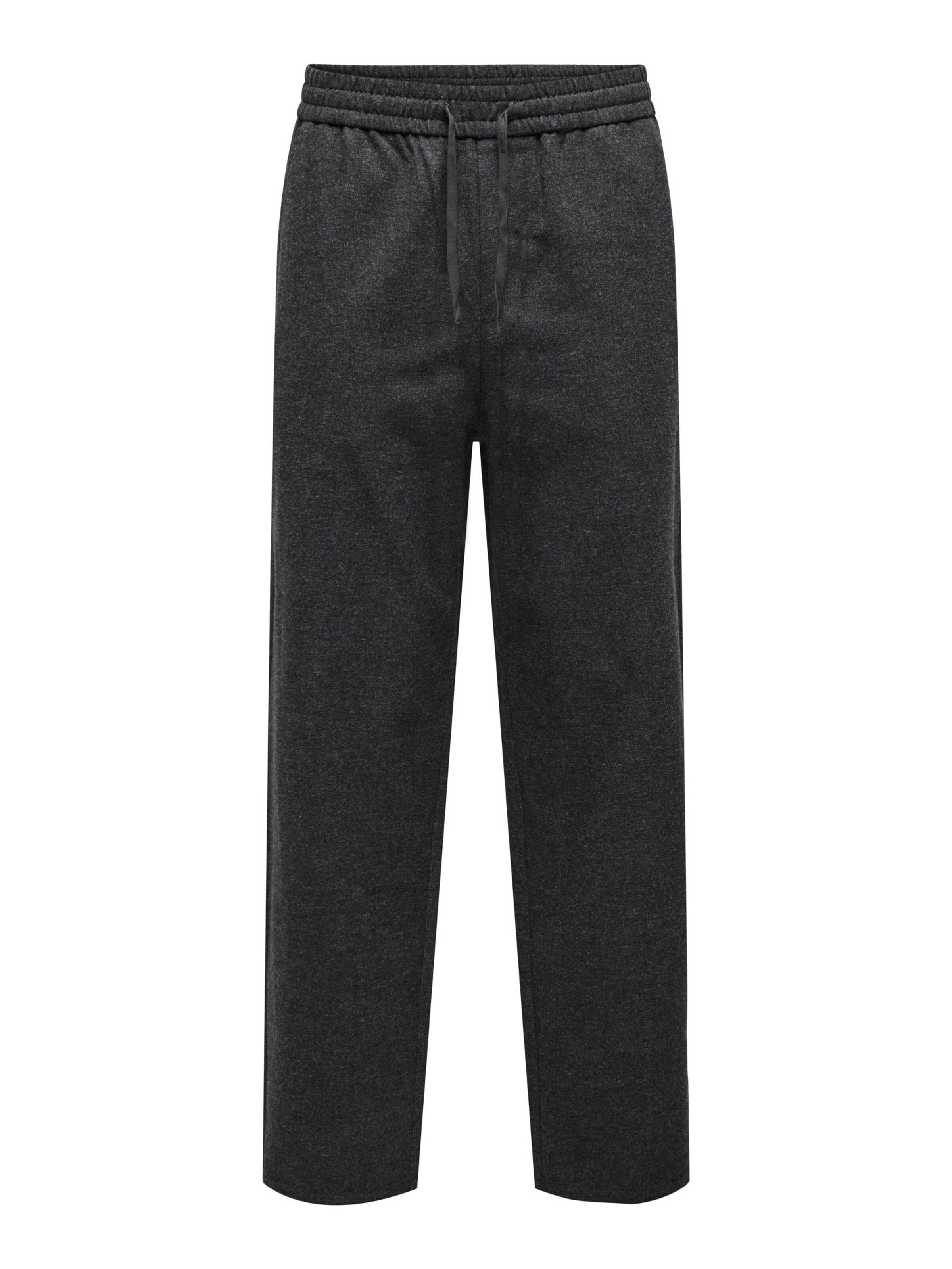 Only & Sons Regular Trousers 'SINUS' in Black: front