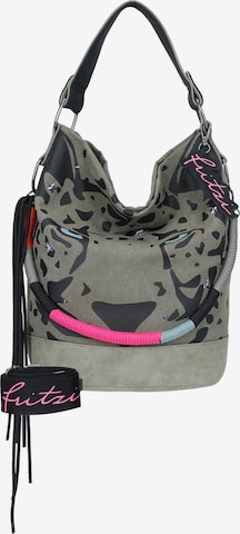 Fritzi aus Preußen Tasche 'Izzy07 Olga Limited Canvas Panther Spotty' in Schwarz: Vorderseite