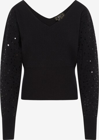 Pull-over faina en noir : devant