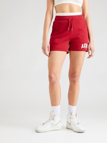 AÉROPOSTALE Regular Trousers in Red: front