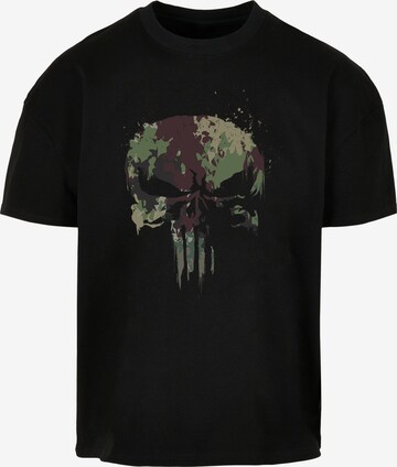 F4NT4STIC Shirt 'Marvel Punisher TV Camo Skull' in Zwart: voorkant