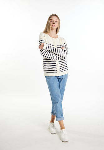 DreiMaster Maritim Knit cardigan in White