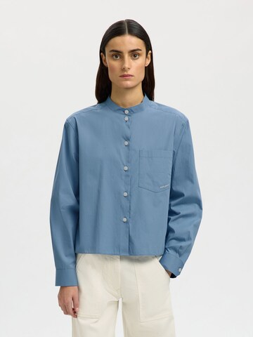 Camicia da donna di SELECTED in blu: frontale