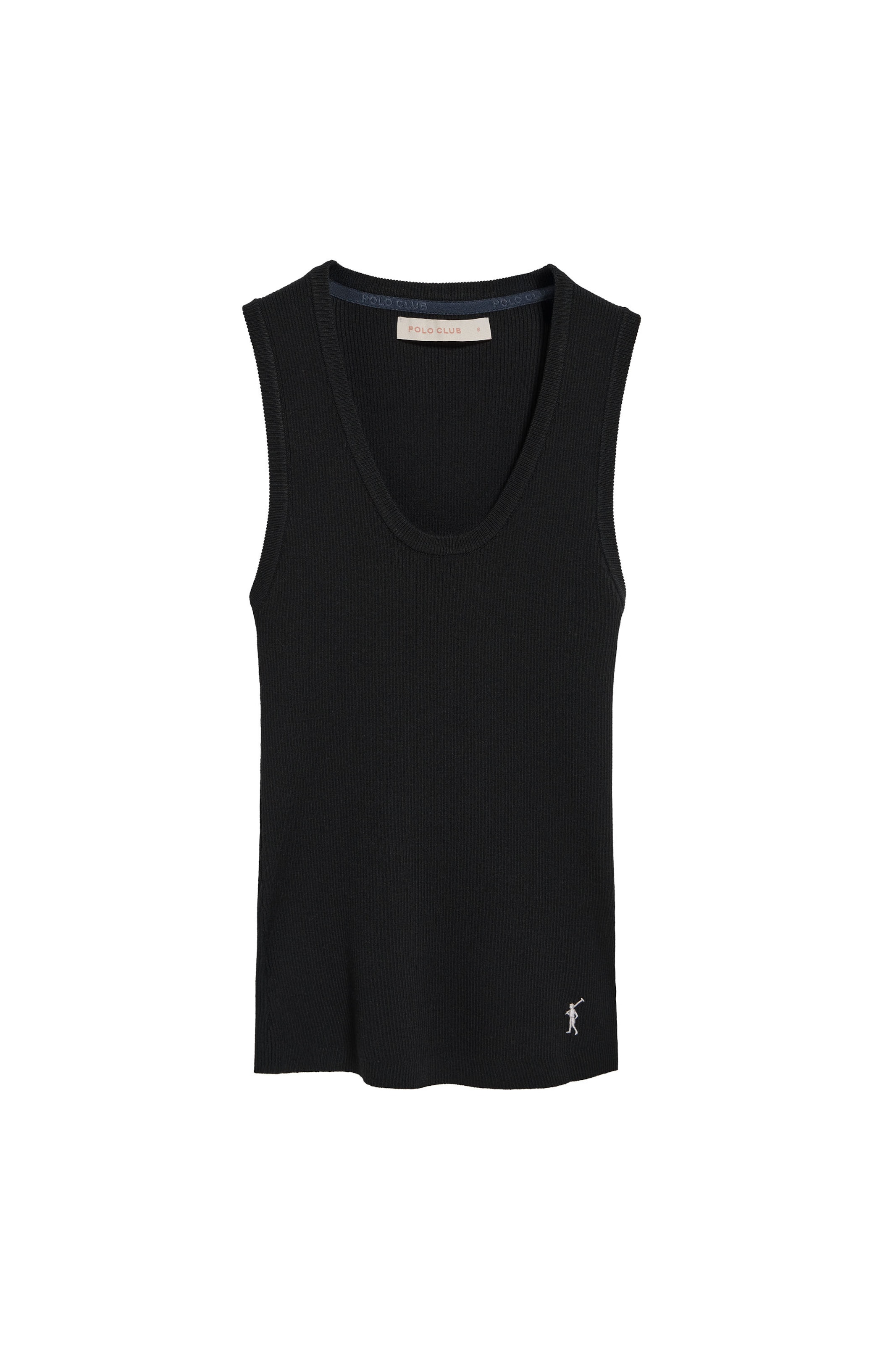 Polo Club Top in Black: front