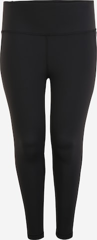 Skinny Pantalon de sport 'Lux' Reebok en noir : devant