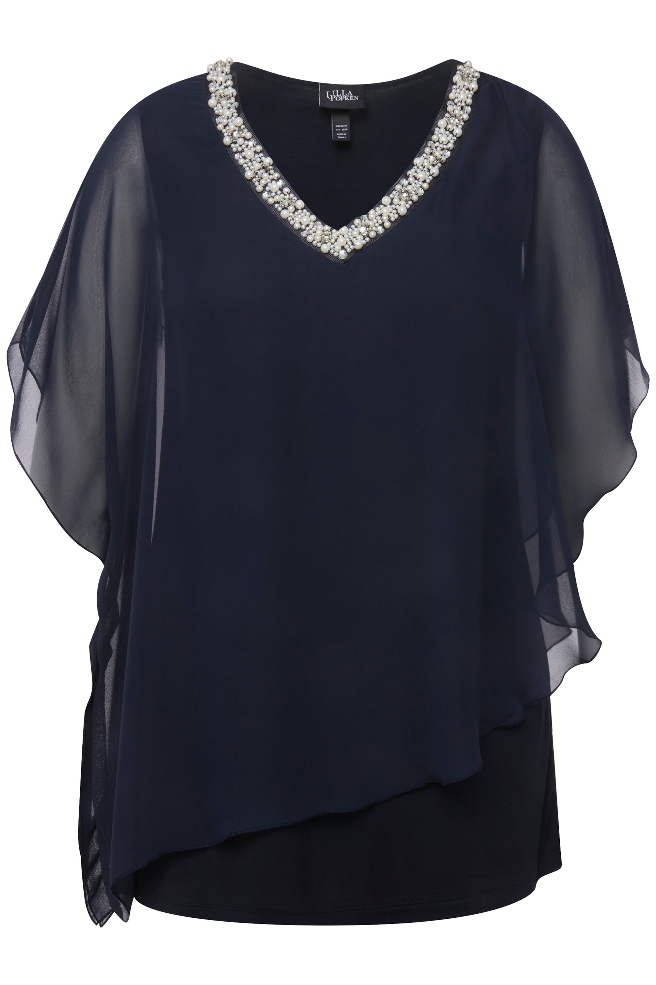 Ulla Popken Bluse in Blau: Vorderseite