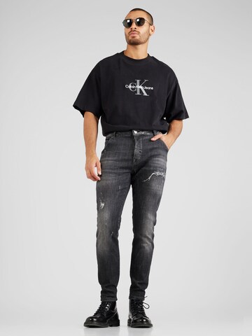 Calvin Klein Jeans Tričko 'ARCHIVAL' – černá