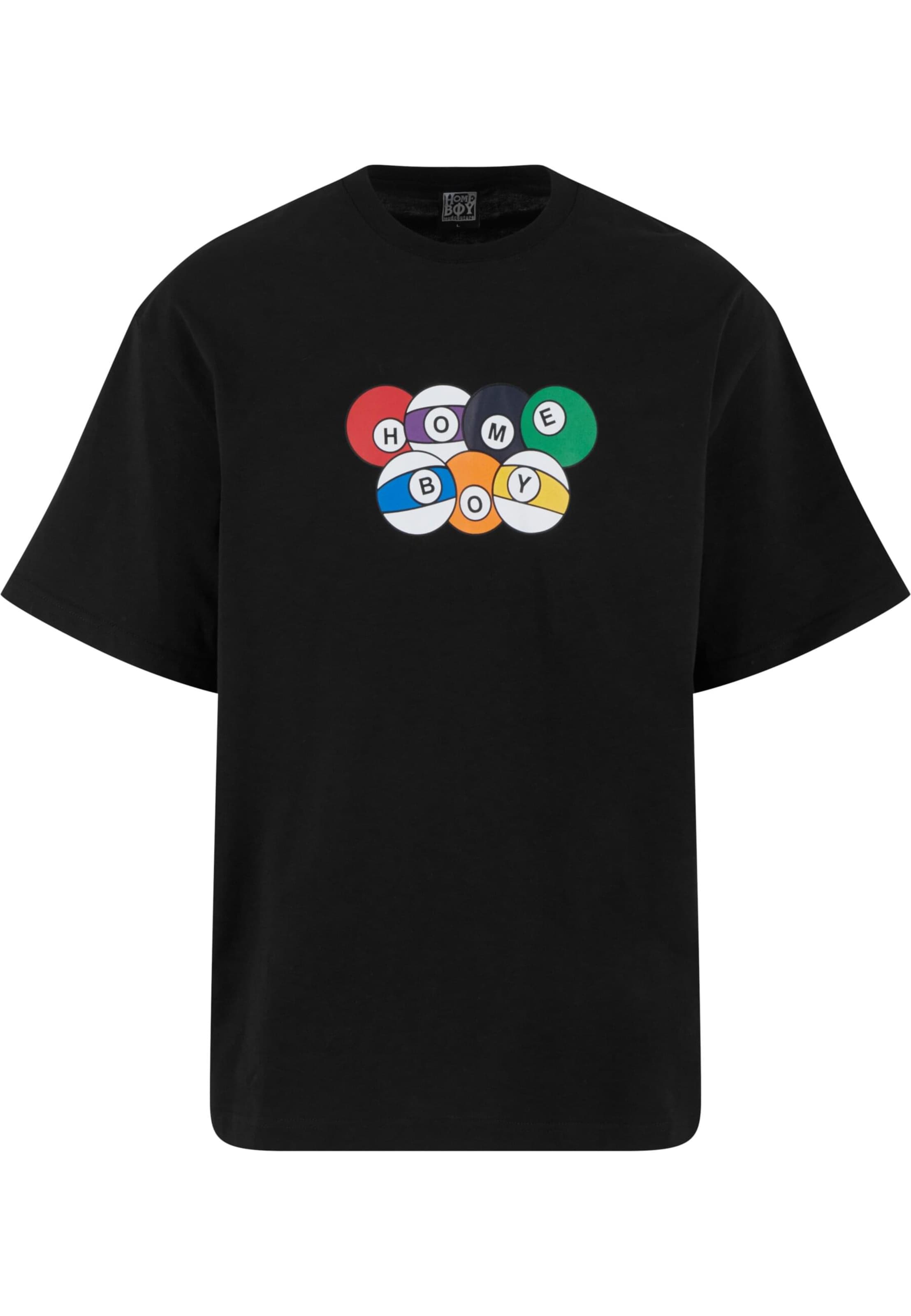 HOMEBOY T-shirt 'Sneaky Snooker' i svart: framsida