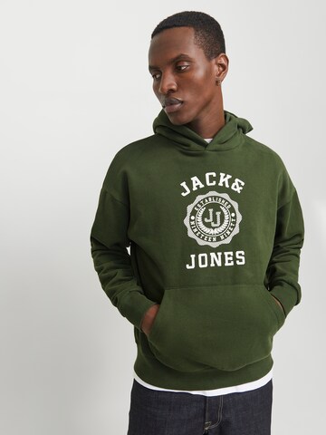 JACK & JONES Mikina 'JWHVICTO' – zelená: přední strana