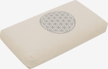 YOGISTAR.COM Kissen in Weiß: Vorderseite