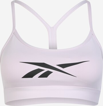 Reebok Bustier Sport bh in Wit: voorkant