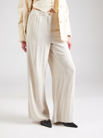 Wide Leg Pantalon 'YASLIRU' YAS en beige : devant