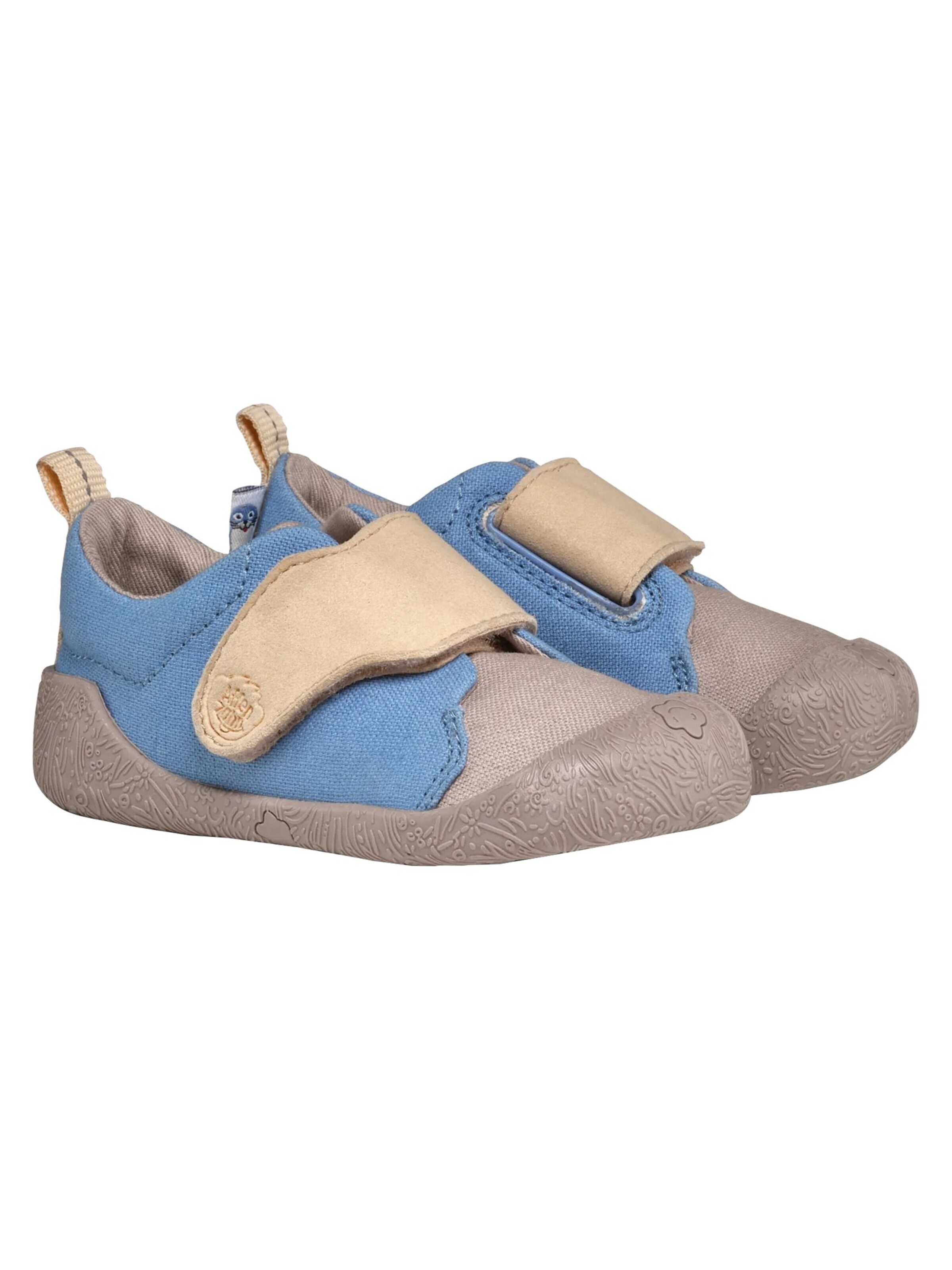 Affenzahn First-Step Shoes 'Lauflernschuh Baumwolle Smally' in Blue