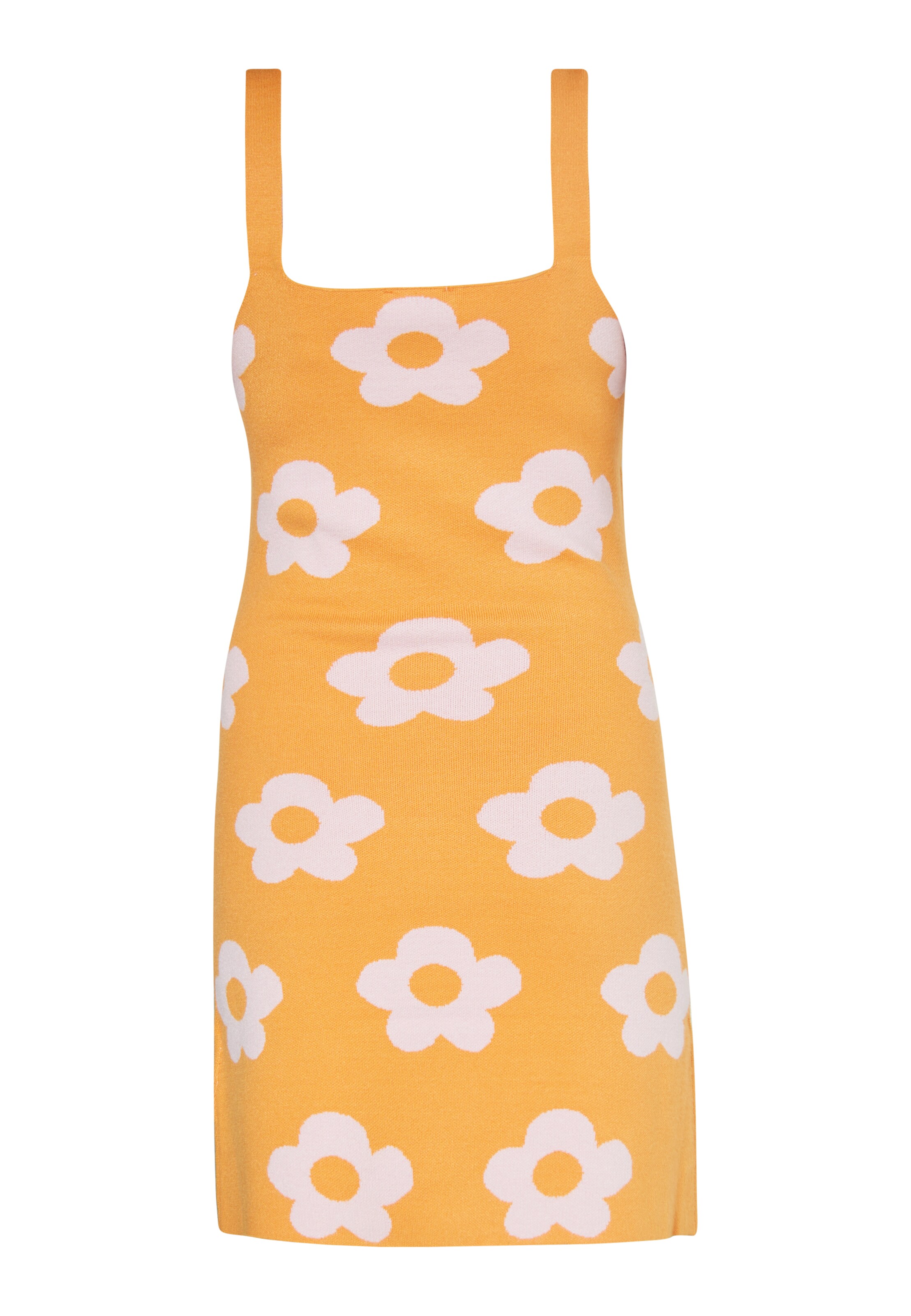 Abito in maglia di swirly in arancione