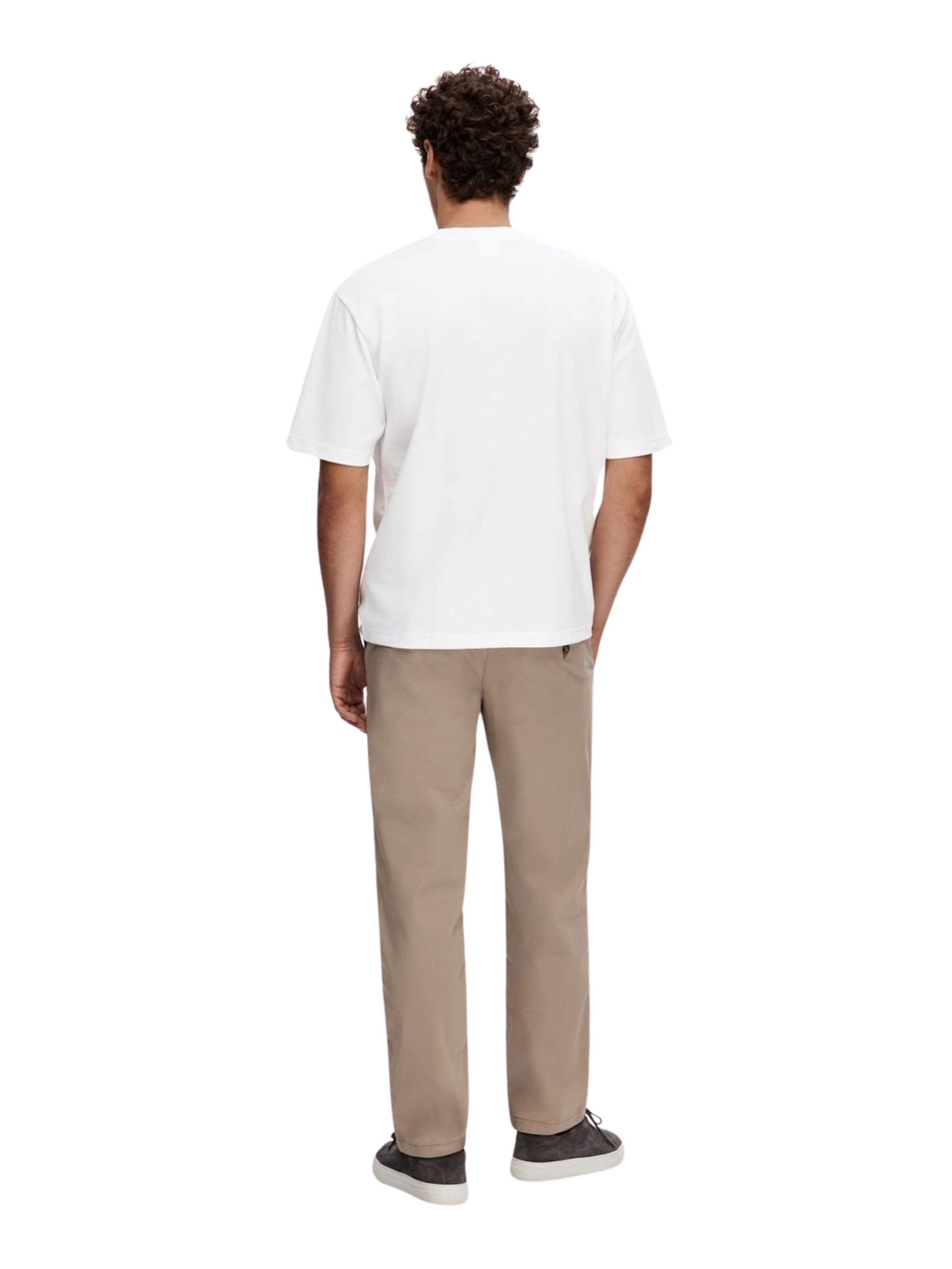 SELECTED Футболка 'SLHOSCAR' в Белый