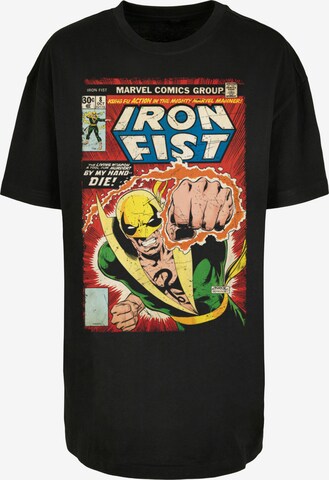 Maglietta 'Marvel Iron Fist Cover' di F4NT4STIC in nero: frontale