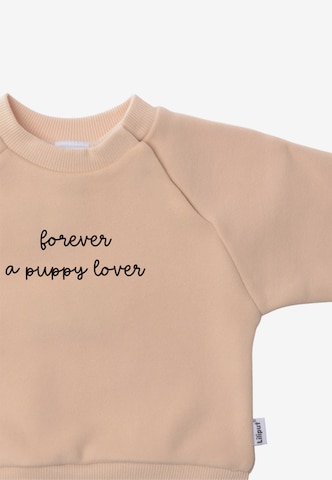 LILIPUT Sweatshirt 'Forever a puppy lover' in Beige