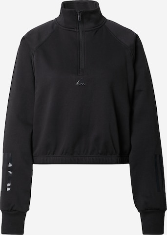 ADIDAS SPORTSWEAR Αθλητική μπλούζα φούτερ 'Hyperglam Fleece' σε μαύρο: μπροστά