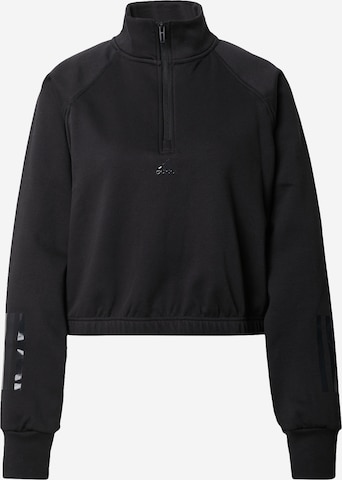 ADIDAS SPORTSWEAR Sportovní mikina 'Hyperglam Fleece' – černá: přední strana