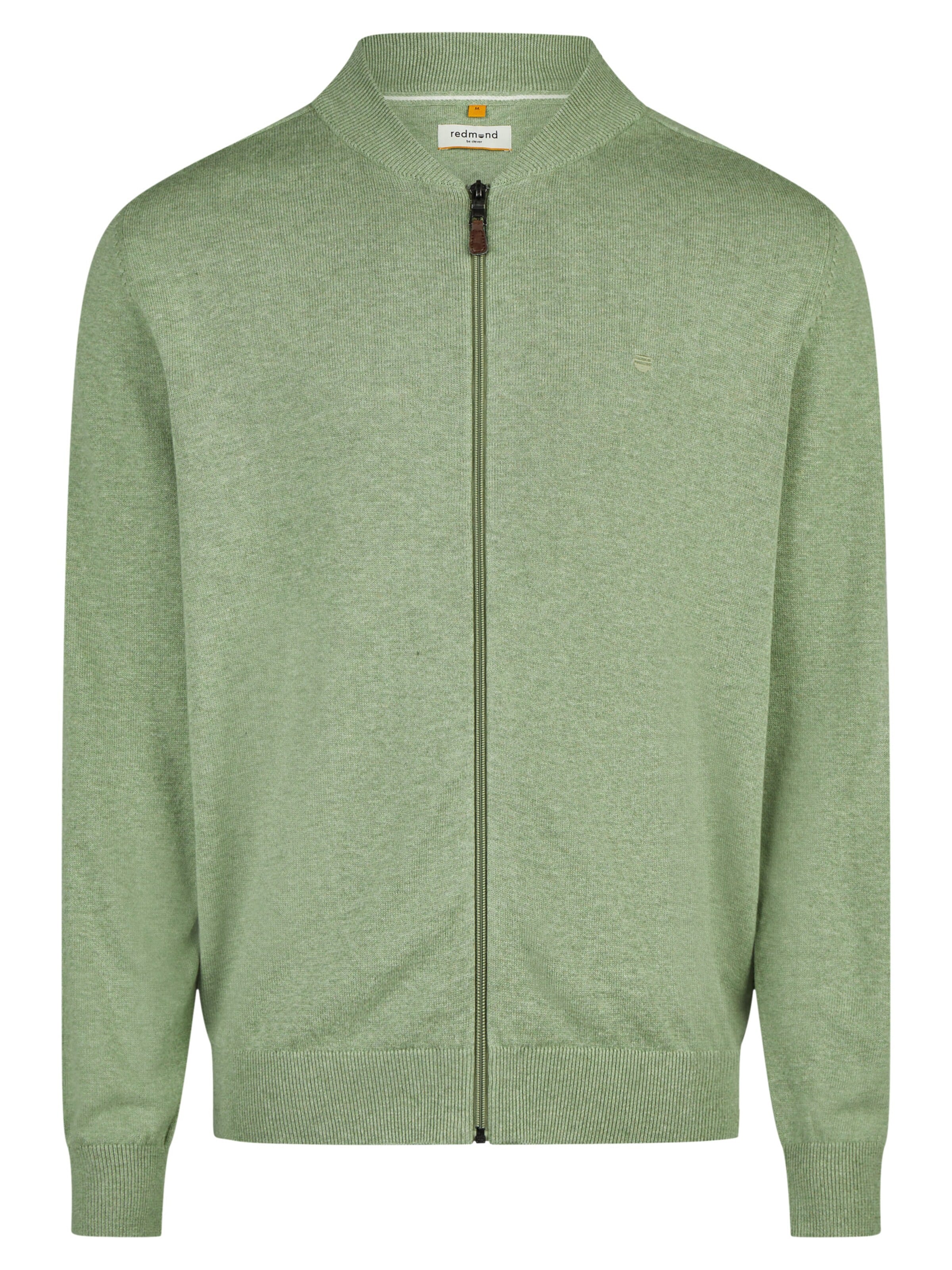 redmond Knit Cardigan 'Basic' in Green: front